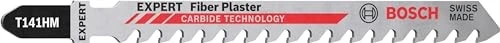 Bosch Professional EXPERT T141HM Carbid Fiber Plaster Stichsägeblatt, 100mm, 3 Stück