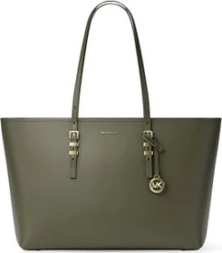 Michael Kors Quinn Large aus gekrispeltem Leder Shopper ivy