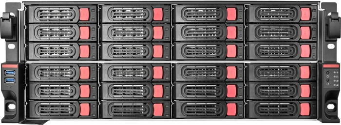 SilverStone RM43-324-RS, Rackmount Storage, schwarz/grau, 4HE, ATX