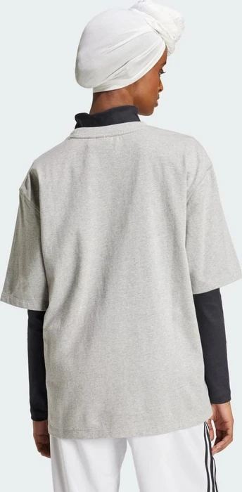 adidas Essentials Boyfriend T-Shirt kurzarm medium grey heather (Damen)