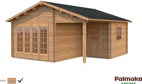 Palmako Irene 27.1m² Gartenhaus hellbraun tauchgrundiert
