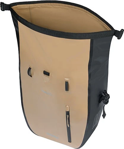 Basil Rivo L Tarpaulin MIK Hooks Gepäcktasche sand/black
