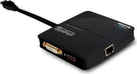 plugable USB 3.0 Dual Display Adapter for Multiple Monitors with Gigabit Ethernet