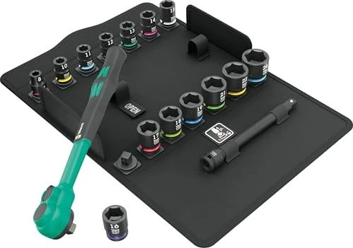 Wera 8100 SB 12 Zyklop Comfort Bitset/Steckschlüsselsatz inkl. Tasche, 16-tlg.