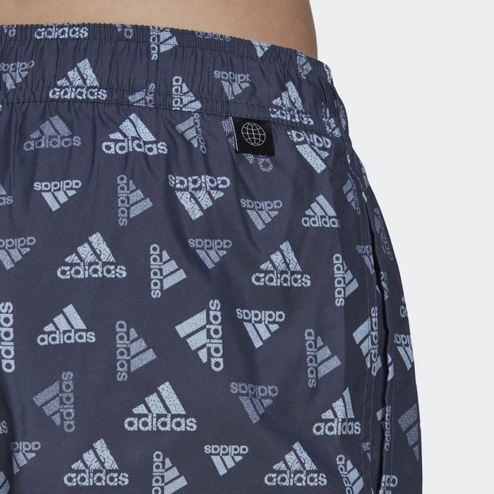 adidas Logo Print CLX Very Short Length Badeshorts shadow navy/blue dawn (Herren)
