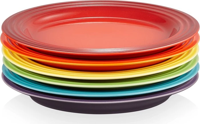 Le Creuset Frühstücksteller regenbogen, 6 Stück