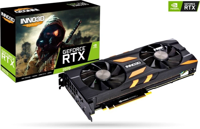 INNO3D GeForce RTX 2070 X2 OC, 8GB GDDR6, HDMI, USB-C, 3x DP