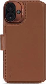 Decoded Leather Detachable Wallet Case für Apple iPhone 16 Plus Tan Brown
