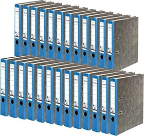 Falken Wolkenmarmor Ordner 2-Ring Recycling, 50mm, A4, blau, 25er-Pack