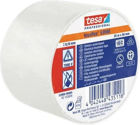tesa Professional 53988 Soft PVC Isolierband weiß, 50mm/25m, 1 Stück