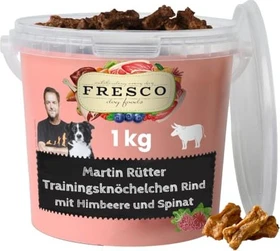 Fresco Dog Martin Rütter Trainingsknöchelchen, Rind mit Himbeeren und Spinat, 1kg