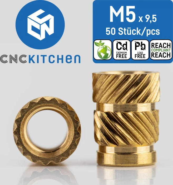 CNC Kitchen Gewindeinsatz M5 Standard, 50er-Pack