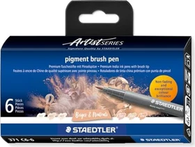 Staedtler pigment brush pen 371 beiges & naturals sortiert, 6er-Set