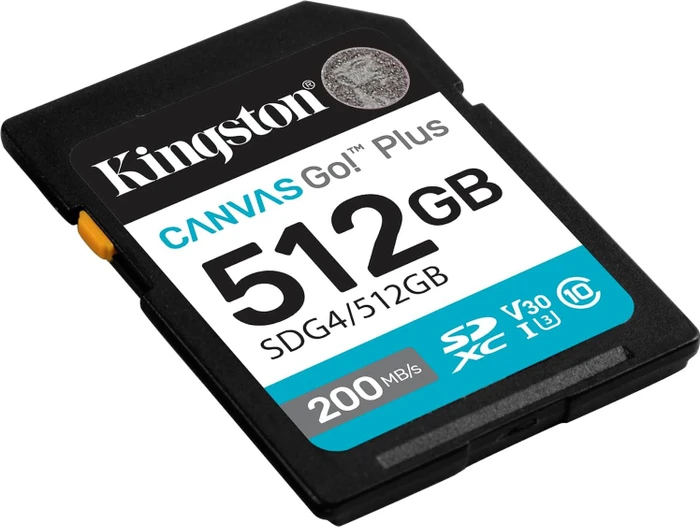 Kingston Canvas Go! Plus Gen4 R200/W160 512GB, UHS-I U3, Class 10