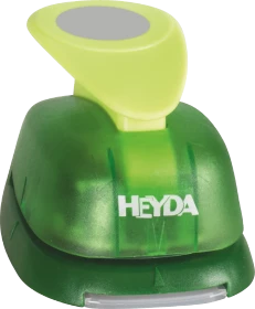 Heyda Hebel-Motivstanzer XL, Kreis, gelb/grün, 38mm