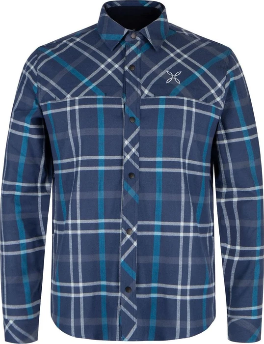 Montura Check Hemd langarm graphite blue/deep blue (Herren)
