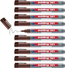 edding 361 Whiteboardmarker braun, 10er-Pack