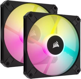Corsair AF Series iCUE AF120 RGB Slim Twin Pack, schwarz, 120mm, 2er-Pack
