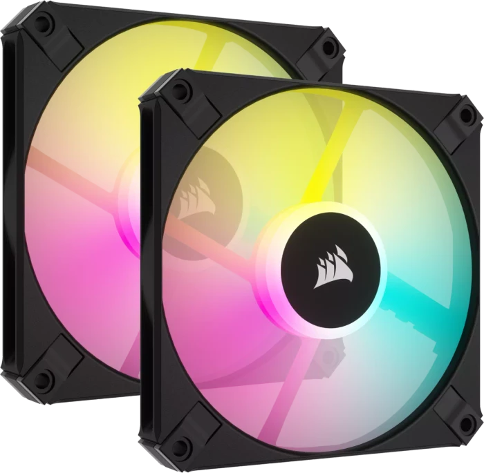 Corsair AF Series iCUE AF120 RGB Slim Twin Pack, schwarz, 120mm, 2er-Pack