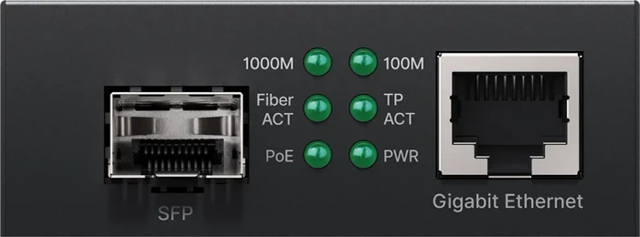 Cudy Gigabit Medienkonverter, 1x RJ-45, 1x SFP, 30W PoE+