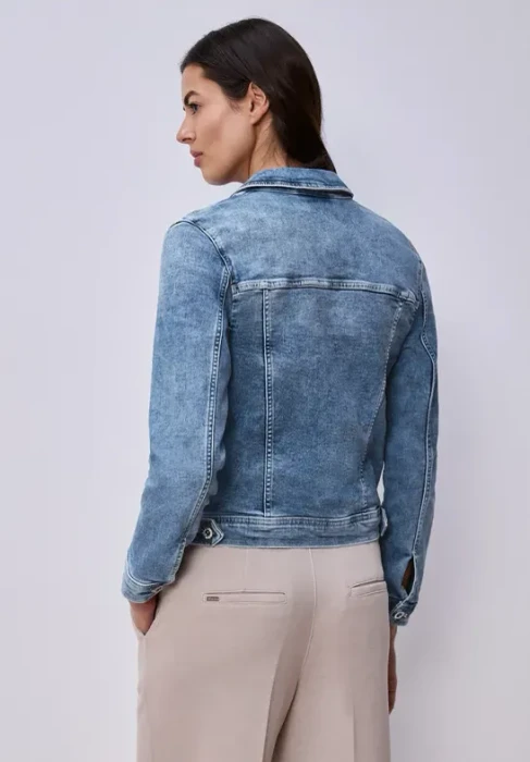 Street One Brusttaschen und Knöpfe Jeansjacke medium blue wash (Damen)