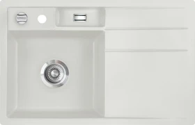 systemceram Bela 78 F Einbau Becken links mit Ablauffernbedienung alu