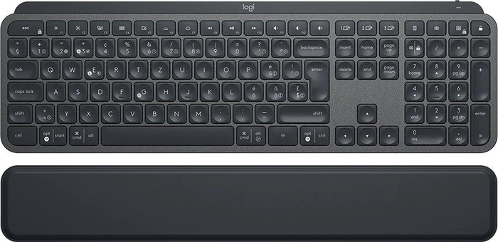 Logitech MX Keys Plus MX Palm Rest, schwarz, USB/Bluetooth, CH