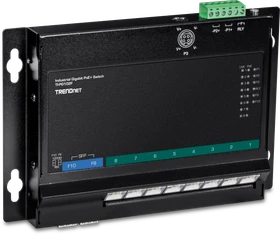 TRENDnet TI Hardened Industrial Wallmount Gigabit Switch, 8x RJ-45, 2x SFP, 240W PoE+ (TI-PG102F)