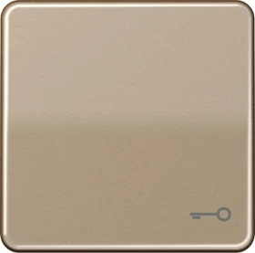 Jung Serie CD Wippe Metall mit Symbol "Tür", gold-bronze