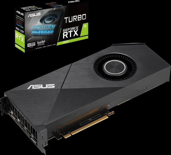 ASUS Turbo GeForce RTX 2070 EVO, TURBO-RTX2070-8G-EVO, 8GB GDDR6, 2x HDMI, 2x DP