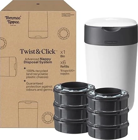 Tommee Tippee Sangenic Twist & Click Advanced Windeleimer (verschiedene Farben)