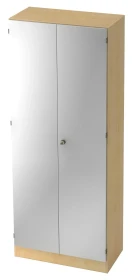 Hammerbacher Garderoben-Schrank 5OH V6200, Streifengriff, ahorn/silber, Schrankwand