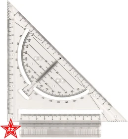 rOtring Schnell-Zeichendreieck 15cm, für Zeichenplatte, transparent