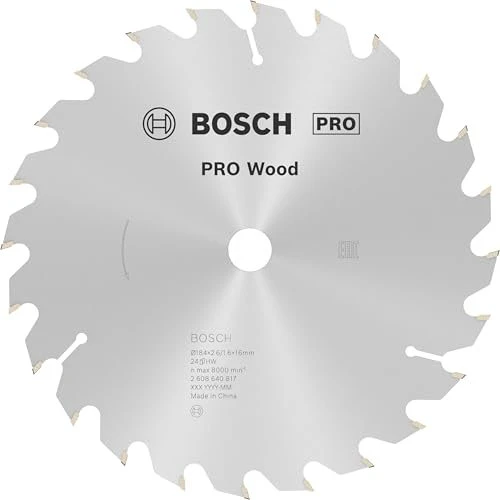 Bosch Professional Optiline Wood Kreissägeblatt 24Z, 184x2.6x16mm, 1 Stück