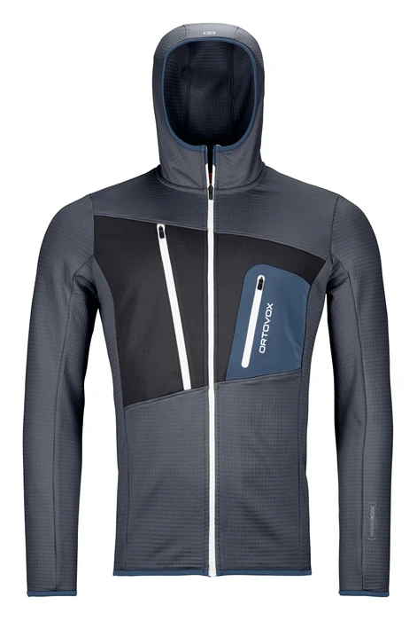 Ortovox Fleece Grid Hoody Funktionsjacke black steel (Herren)