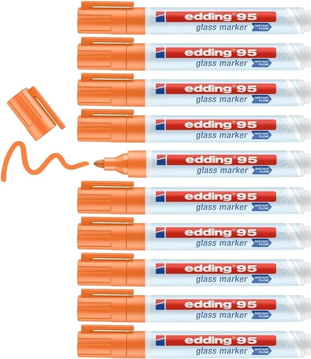 edding 95 Glasmarker orange, 10er-Pack