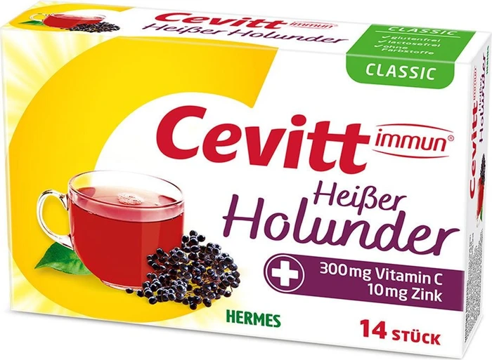 Cevitt immun Heißer Holunder classic Getränkegranulat Beutel, 14 Stück