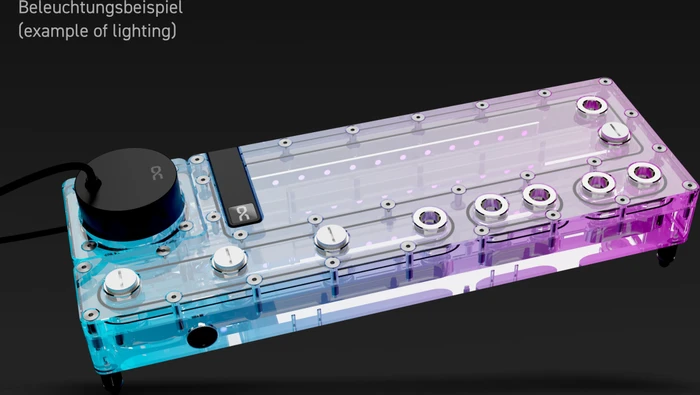 Alphacool Core Distro Plate 360 Rechts mit VPP, Verteilerplatte mit Pumpe