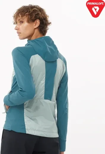 Salomon Elixir Hybrid Hooded Funktionsjacke arona/deep dive (Damen)