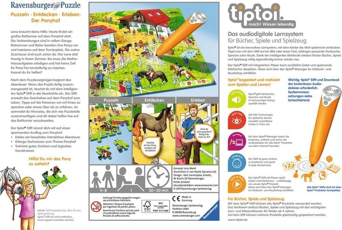 Ravensburger tiptoi Puzzle: Puzzeln, Entdecken, Erleben: Der Ponyhof