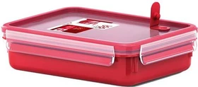 Emsa Clip&Micro rechteckig Aufbewahrungsbehälter 1.2l rot