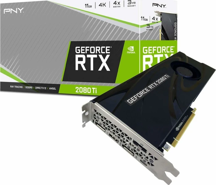 PNY GeForce RTX 2080 Ti Blower, 11GB GDDR6, HDMI, USB-C, 3x DP