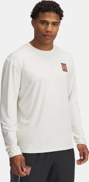 Under Armour Run 96 Funktionsshirt langarm white quartz (Herren)