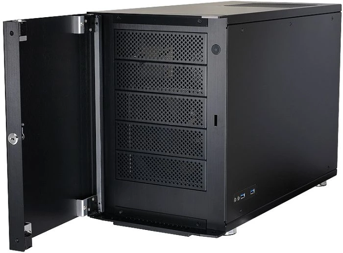 Lian Li PC-Q35B schwarz, schallgedämmt, Mini-ITX