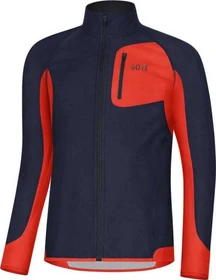 Gore Wear Partial Gore Windstopper Laufshirt langarm orbit blue/fireball (Herren)