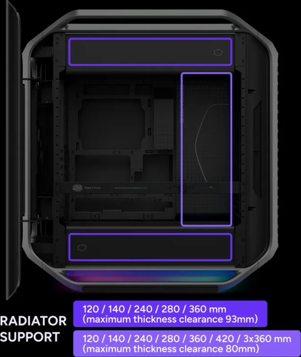 Cooler Master Cosmos Alpha, Glasfenster