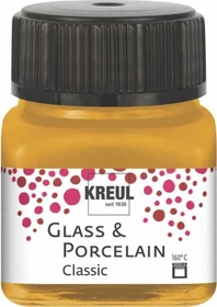 Kreul Glass & Porcelain Classic Malfarbe, gold metallic, 20ml
