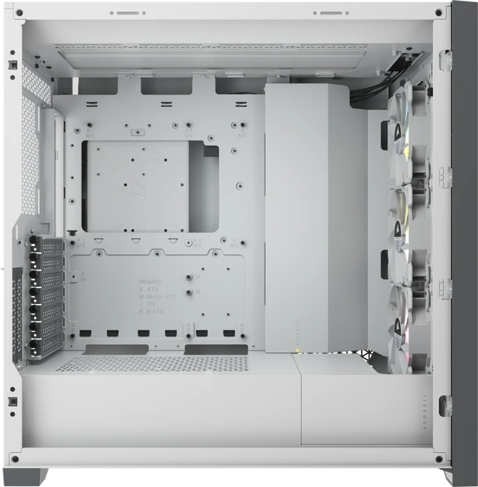 Corsair iCue 5000X RGB, weiß, Glasfenster