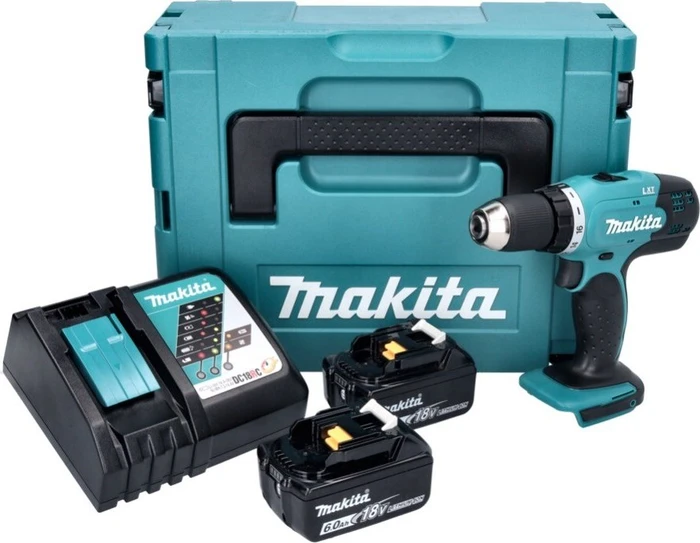 Makita DDF453RGJ Akku-Bohrschrauber inkl. MAKPAC + 2 Akkus 6.0Ah