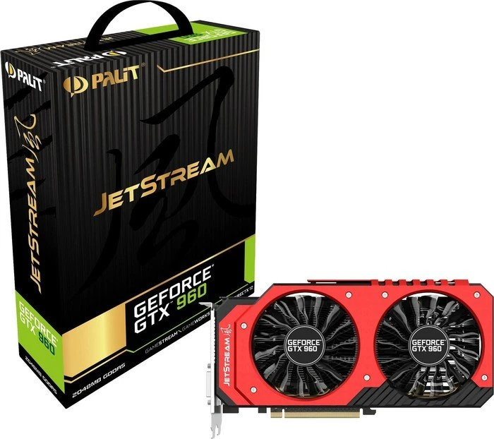 Palit GeForce GTX 960 JetStream, 2GB GDDR5, 2x DVI, HDMI, DP